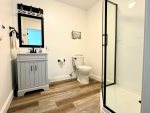 Fresh and functional with a walk-in shower and modern touches.